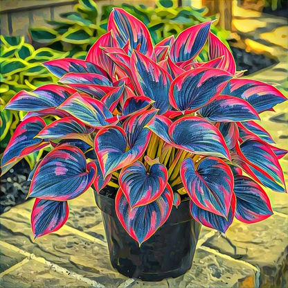 Alocasia magok Neon Blaze cserepekben 🍃