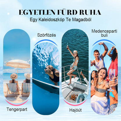 👙 Női divatos, szexi, nyomtatott fürdőruha 3 darabos szett