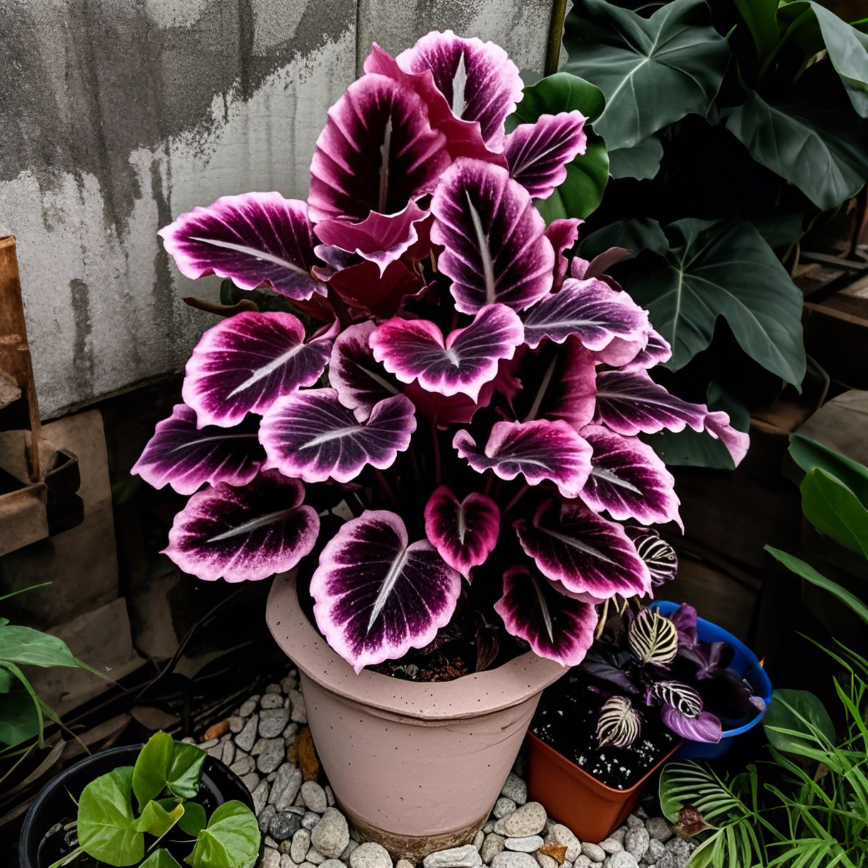 Alocasia magok Neon Blaze cserepekben 🍃