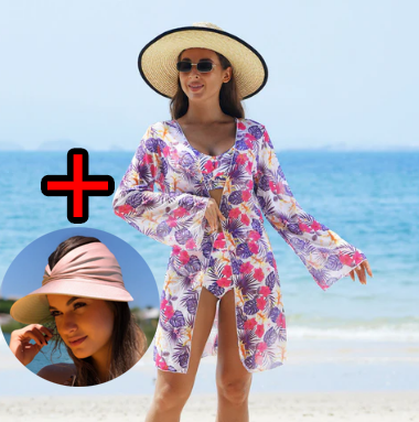 👙 Női divatos, szexi, nyomtatott fürdőruha 3 darabos szett